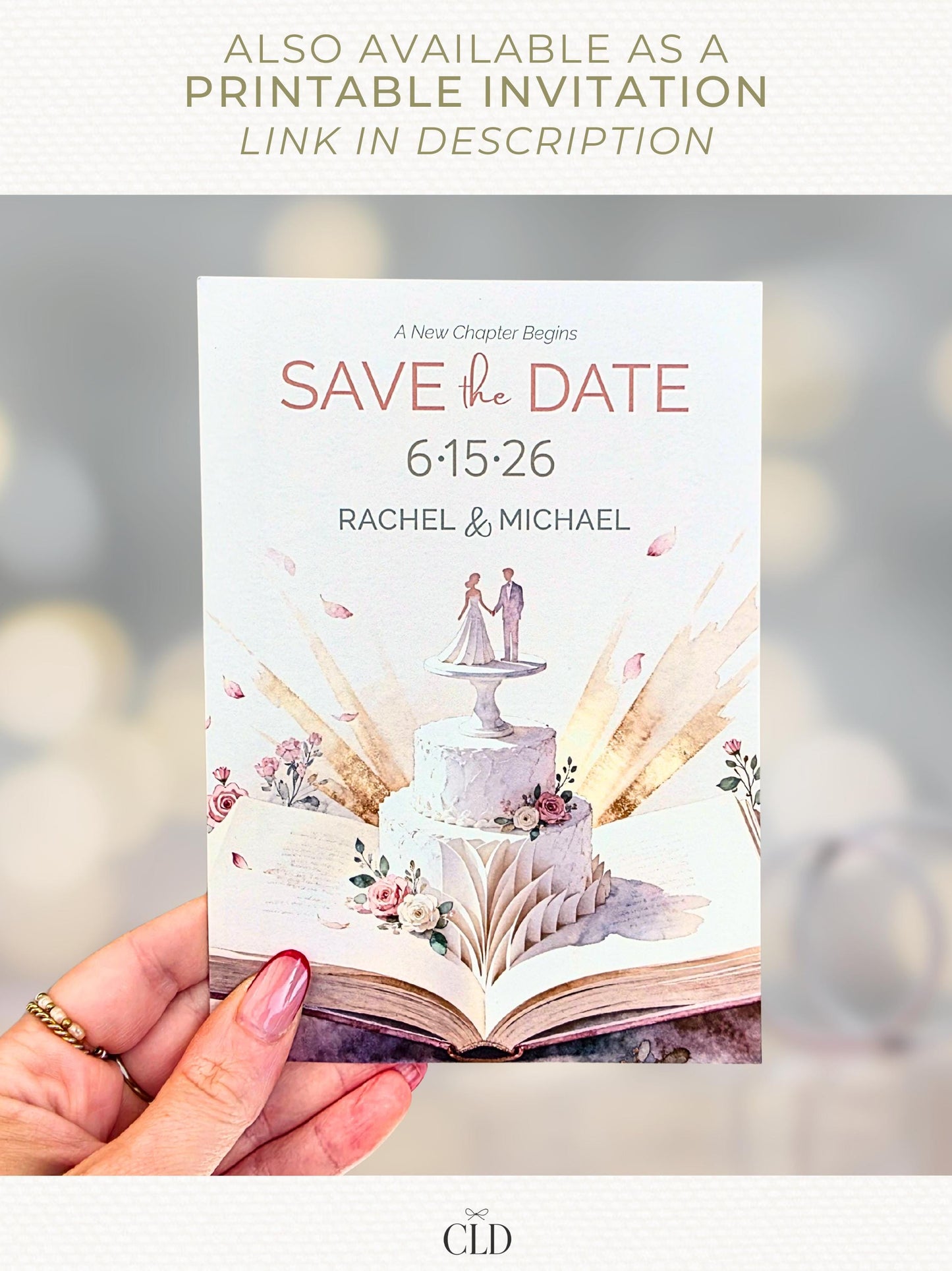 Animated Storybook Save the Date - Wedding Video Invitation (Custom Instant Download Digital Canva Template Evite - WhatsApp Invite)