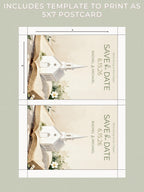 Printable Storybook Save the Date Card- “We’re Going to the Chapel” Digital Wedding Announcement (Editable Canva Template)