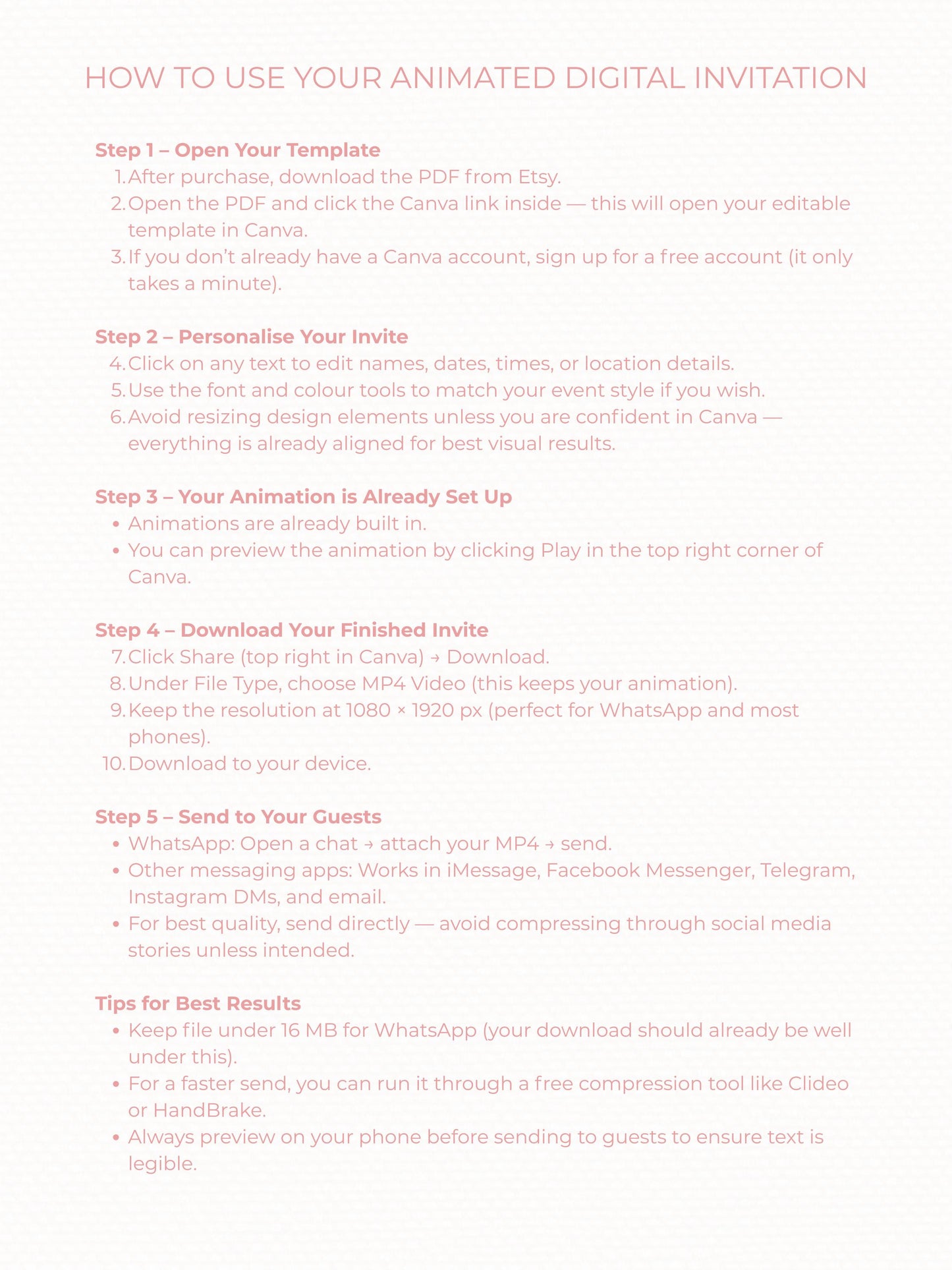 Animated Ballerina Birthday Invitation-Dance Kids Party Invite (Custom Instant Download Canva Template) Elegant Music Box Video Evite