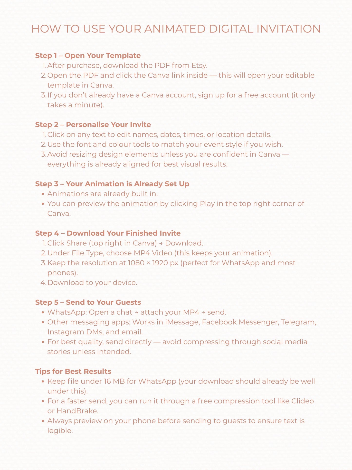 Animated Blonde Princess Birthday Evite - Custom Storybook Castle Video Invitation - Magical Girl Digital Invite Canva Template