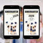 Animated Kindergarten Kids Graduation Invitation Video (Instant Download Editable Canva Template) Children's Classroom Party Digital Invite
