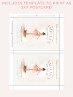 Printable Little Ballerina Birthday Invitation, Twirl Into Another Year Evite, Editable Canva Template, 5x7 Girl Dance Party Digital Invite