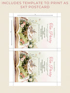 Printable Tea Party Invitation - Storybook Afternoon/High Brunch Garden Evite (Editable Canva Digital Template Birthday Invite)