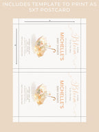 Baby Shower Invitation Template Printable, A Little Bloom Is On The Way Invite, Floral Umbrella Baby Shower, Editable Canva 5x7 Card
