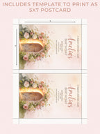 Fairy Birthday Invitation Template, Printable Floral Fairy Door Invite, Girl Party, Editable Canva Template, 5x7 Magic Garden Invite