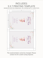 Printable Fairy First Birthday Invitation, Girl 1st Magical Watercolor Party Evite, Editable Canva Template Digital 5x7 Invite