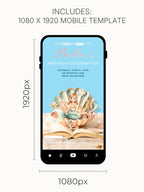 Printable Mermaid Birthday Invite - Digital Custom Storybook Under the Sea Party Invitation (Editable Instant Download Canva Template Evite)