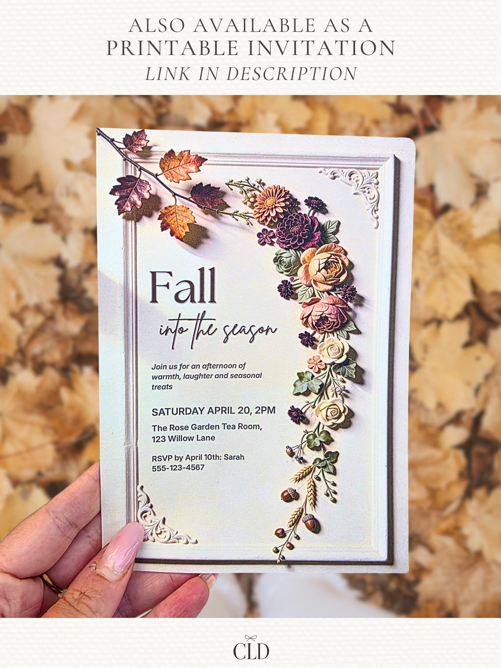 Fall Animated Invitation Template, Autumn Evite Video, Friendsgiving Digital Invite, Harvest Phone Card, Editable Canva Gathering