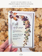 Fall Animated Invitation Template, Autumn Evite Video, Friendsgiving Digital Invite, Harvest Phone Card, Editable Canva Gathering