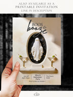 Halloween Party Animated Evite- Boos & Booze Video Invitation (Editable Canva Template) Spooky Adult Cocktail Themed Invite