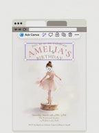 Printable Little Ballerina Birthday Invitation, Twirl Into Another Year Evite, Editable Canva Template, 5x7 Girl Dance Party Digital Invite
