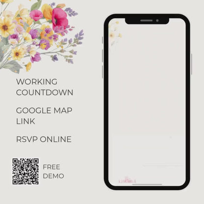 Wedding Website Template Digital Download Floral Design Wedding Website RSVP Form Wedding Timeline Planner Destination Wedding Invitation