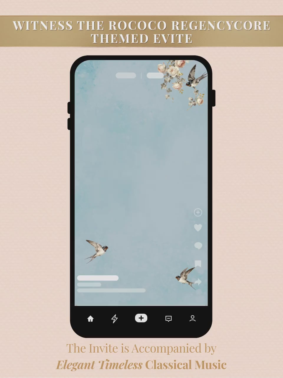 Animated Rococo Cherub Baby Shower Invitation-Regencycore Digital Evite (Instant Download Editable Canva Template) Nesting Party Invite