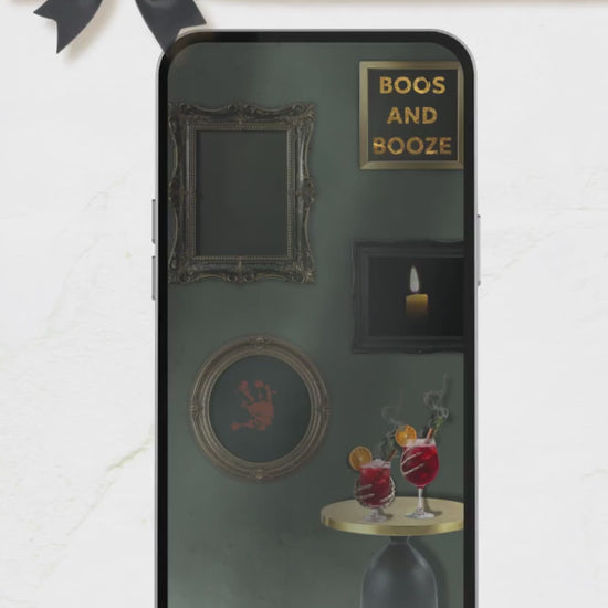 Boos and Booze Evite, Haunted Halloween Party Invitation, Spooky Cocktail Digital Invite, Editable Canva Template, Animated Halloween Evite