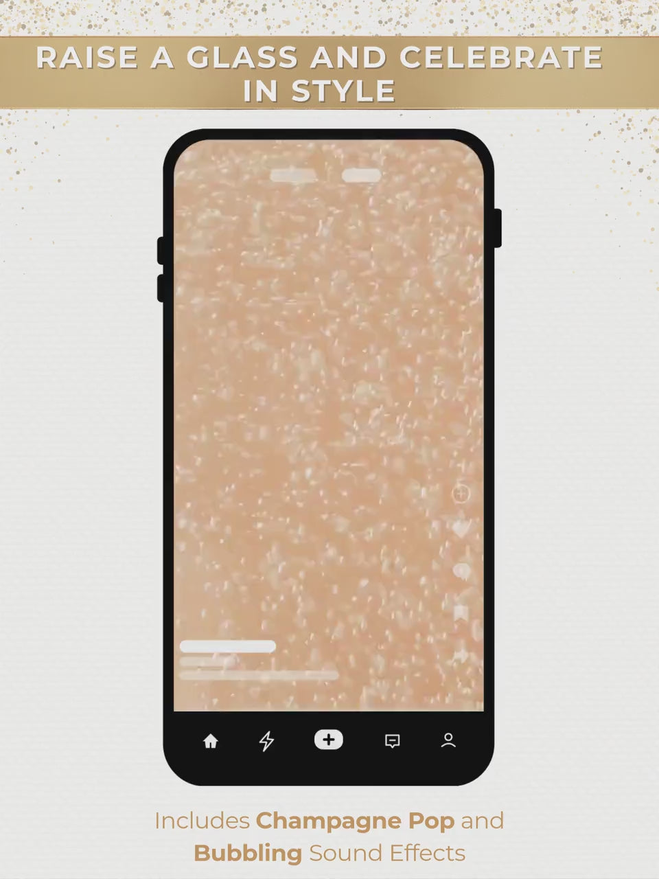 Animated 21st Birthday Invitation (Instant Download Editable Canva Template) Raise a Glass Champagne Theme Evite for WhatsApp or Text