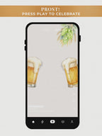 Animated Oktoberfest Party Invitation Template, Beer Steins Digital Evite (Canva Template, Instant Download)