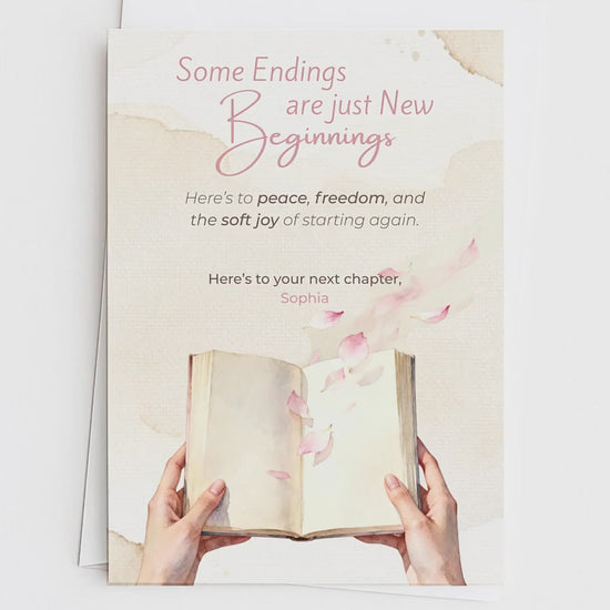 Printable Divorce, Separation, New Beginnings Card (Instant Digital Download Editable Canva Template) Friend Encouragement Well Wishes