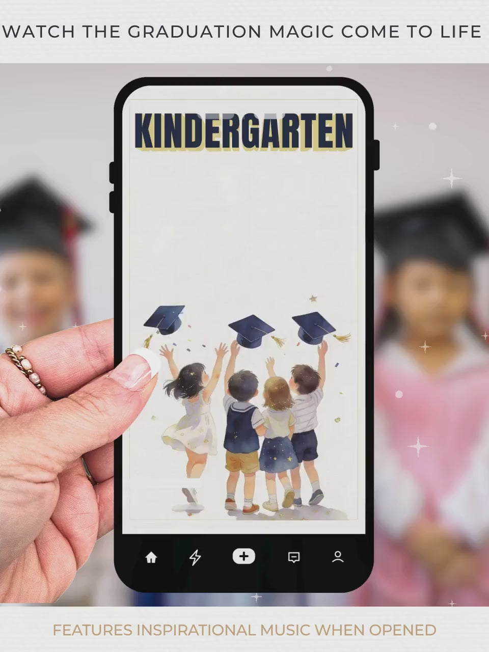 Animated Kindergarten Kids Graduation Invitation Video (Instant Download Editable Canva Template) Children's Classroom Party Digital Invite