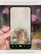 Animated Fairy Birthday Invitation Video, Magical Door Evite, Girl Birthday Party Invite, Editable Canva Template