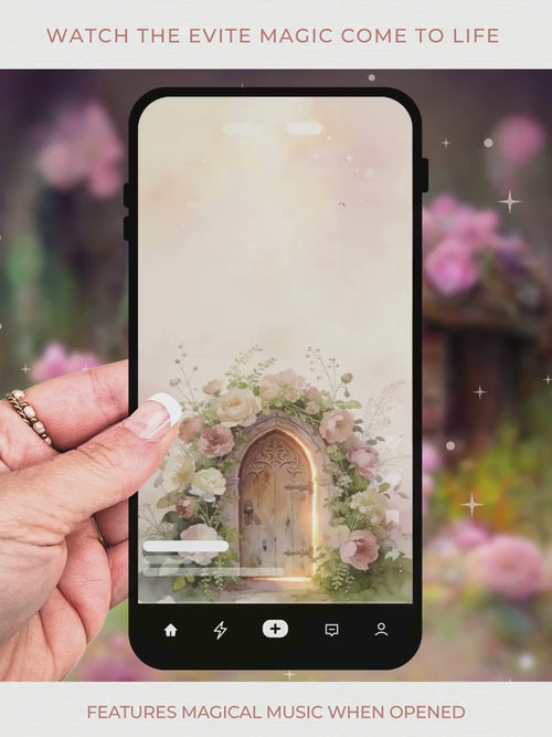Animated Fairy Birthday Invitation Video, Magical Door Evite, Girl Birthday Party Invite, Editable Canva Template