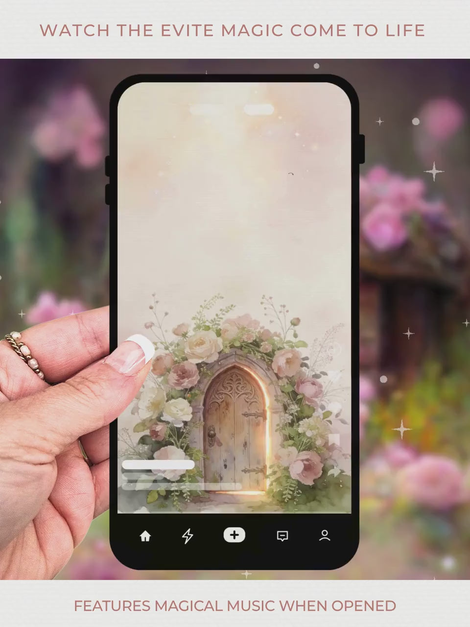 Animated Fairy Birthday Invitation Video, Magical Door Evite, Girl Birthday Party Invite, Editable Canva Template