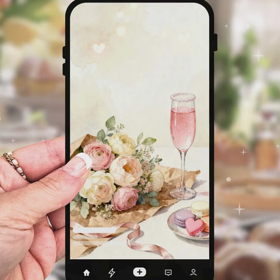 Animated Brunch and Bubbles Invitation - Ladies Lunch Evite (Custom Instant Download Editable Canva Template) Girl's Party Video