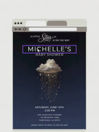 Printable Baby Shower Invite, Little Star Is On The Way Invitation, Gender Neutral Twinkle Night Sky Evite, 5x7 Editable Canva Template