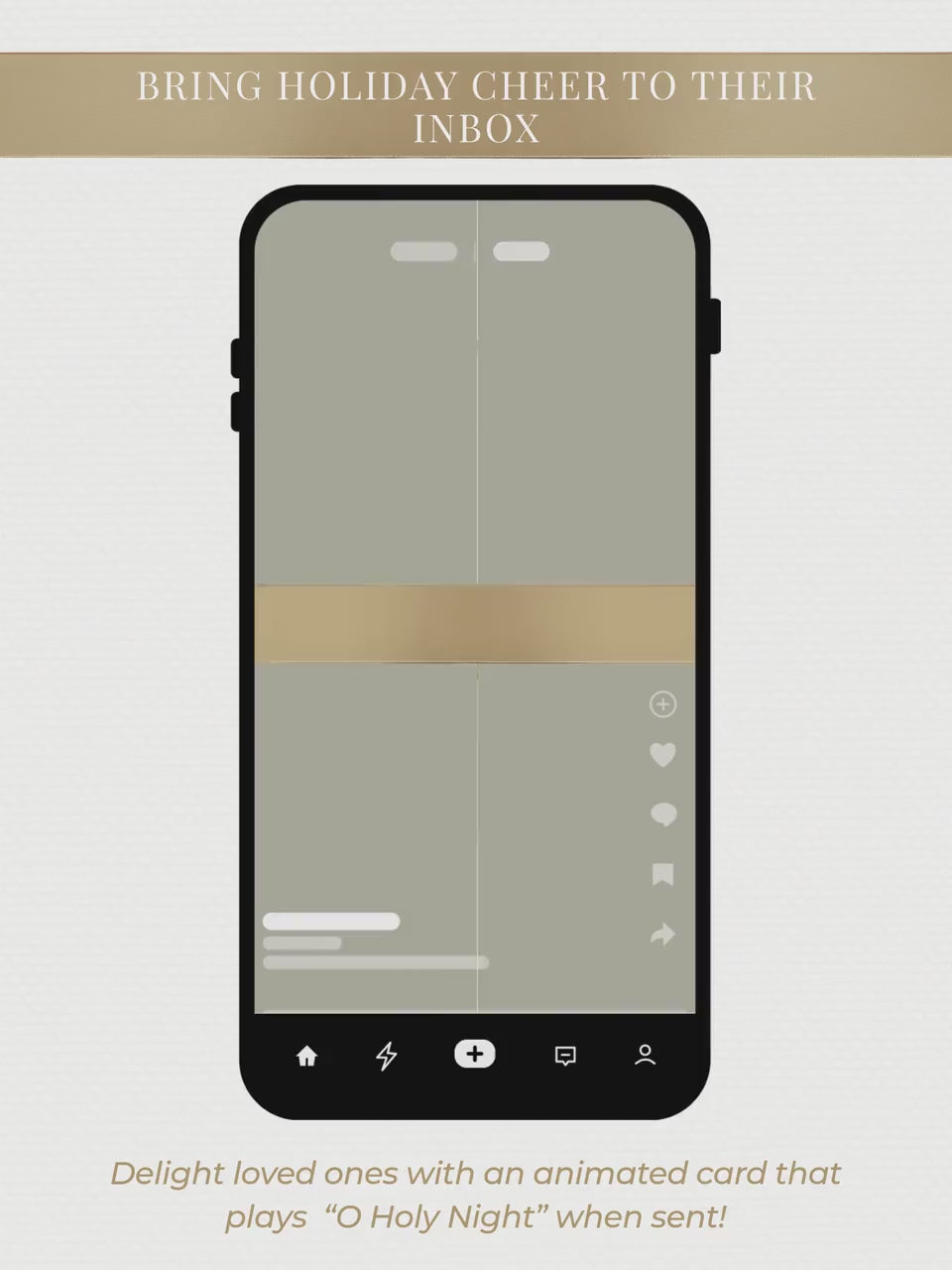 Nativity Scene Animated Christmas Card with Newsletter + Photo (Instant Download Canva Template) - Plays Music O Holy Night Holiday Greeting