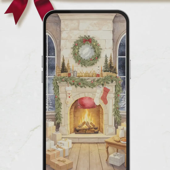 Magical Animated Christmas Party Evite, Enchanted Santa Digital Invitation, Editable Canva Template, Holiday Video Invite