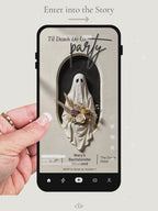 Halloween Bachelorette Animated Evite - Til Death Do Us Party Video Invitation (Editable Canva Template) Spooky Hen Weekend