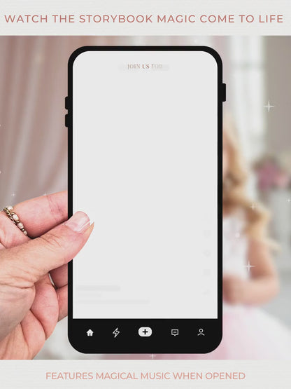 Animated Blonde Princess Birthday Evite - Custom Storybook Castle Video Invitation - Magical Girl Digital Invite Canva Template