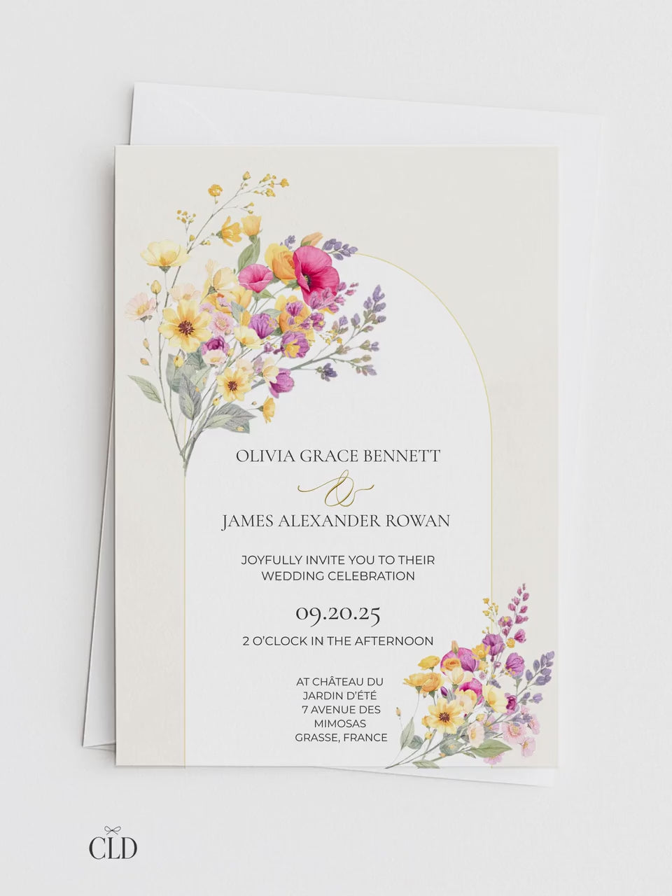 Digital Wedding Invitation Template Design Floral Watercolor Garden Wedding Ceremony Template Editable Canva Custom Invitation Romantic
