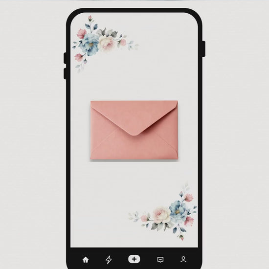 Animated Rococo Bridal Shower Evite-Wedding Luncheon, Bachelorette Hen Party Invitation (Instant Download Editable Canva Template Invite)