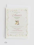 Nesting Party Invitation-Baby Shower Invite (Instant Download Editable Canva Template) Custom Printable Digital Newborn Arrival Evite
