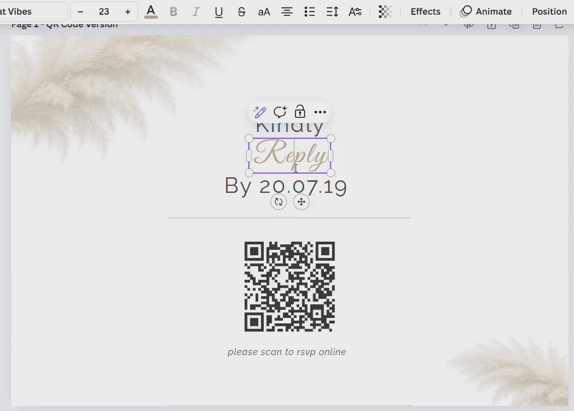 Modern RSVP Card Template – Digital Download - Elegant Wedding Response Card - Printable RSVP with QR Code & Traditional Version