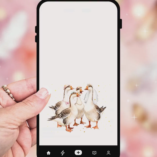 Funny Animated Gaggle Geese Bachelorette Evite- Hen Party Invite (Editable Instant Digital Download Canva Template) Bridal Shower Invitation