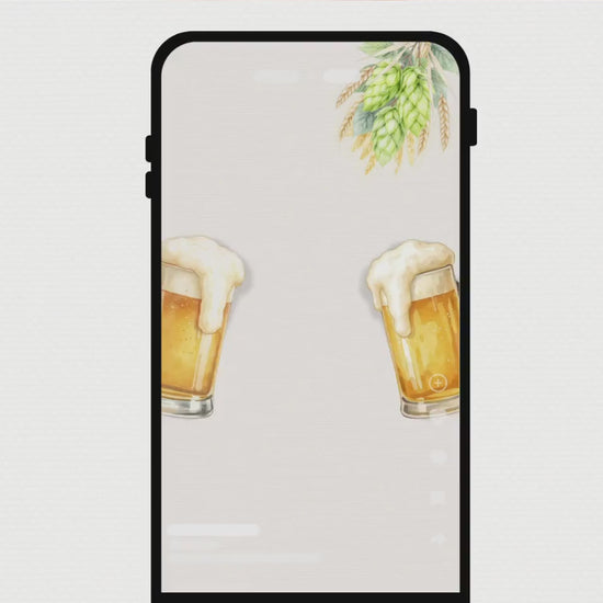 Animated Oktoberfest Party Invitation Template, Beer Steins Digital Evite (Canva Template, Instant Download)