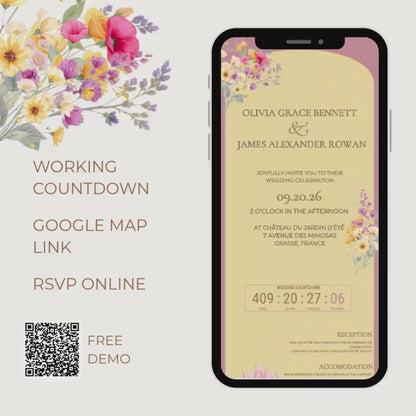 Digital Wedding Website Template Design Floral Pattern Wedding Invitation Canva Template Bride Portal Wedding Planning Destination Wedding