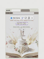 Storybook Save the Date Printable - Wedding Invitation 5x7 Card (Custom Instant Download Digital Canva Template Evite)