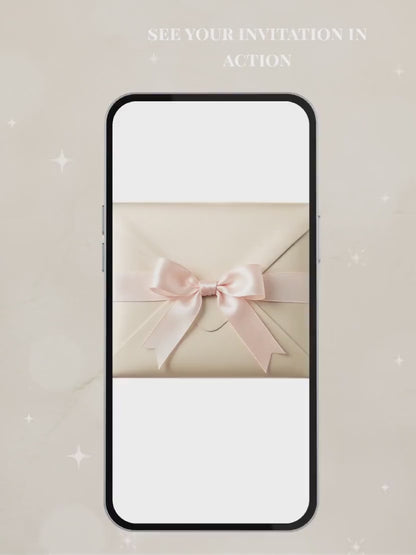 Animated Holiday Evite, Enchanted Digital Christmas Party Invitation Video, Canva Template, Elegant Holiday Invite with Envelope Animation