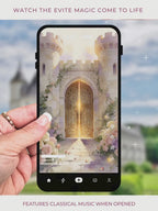 Animated Princess Birthday Invitation Video, Fairytale Castle Evite, Editable Canva Template, Girl Party Digital Invite