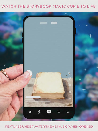 Animated Mermaid Birthday Evite - Digital Custom Storybook Under the Sea Invitation (Editable Instant Download Canva Template Invite)