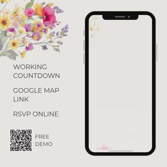 Wedding Website Template Digital Download Floral Design Wedding Website RSVP Form Wedding Timeline Planner Destination Wedding Invitation