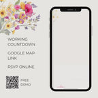 Wedding Website Template Digital Download Floral Design Wedding Website RSVP Form Wedding Timeline Planner Destination Wedding Invitation