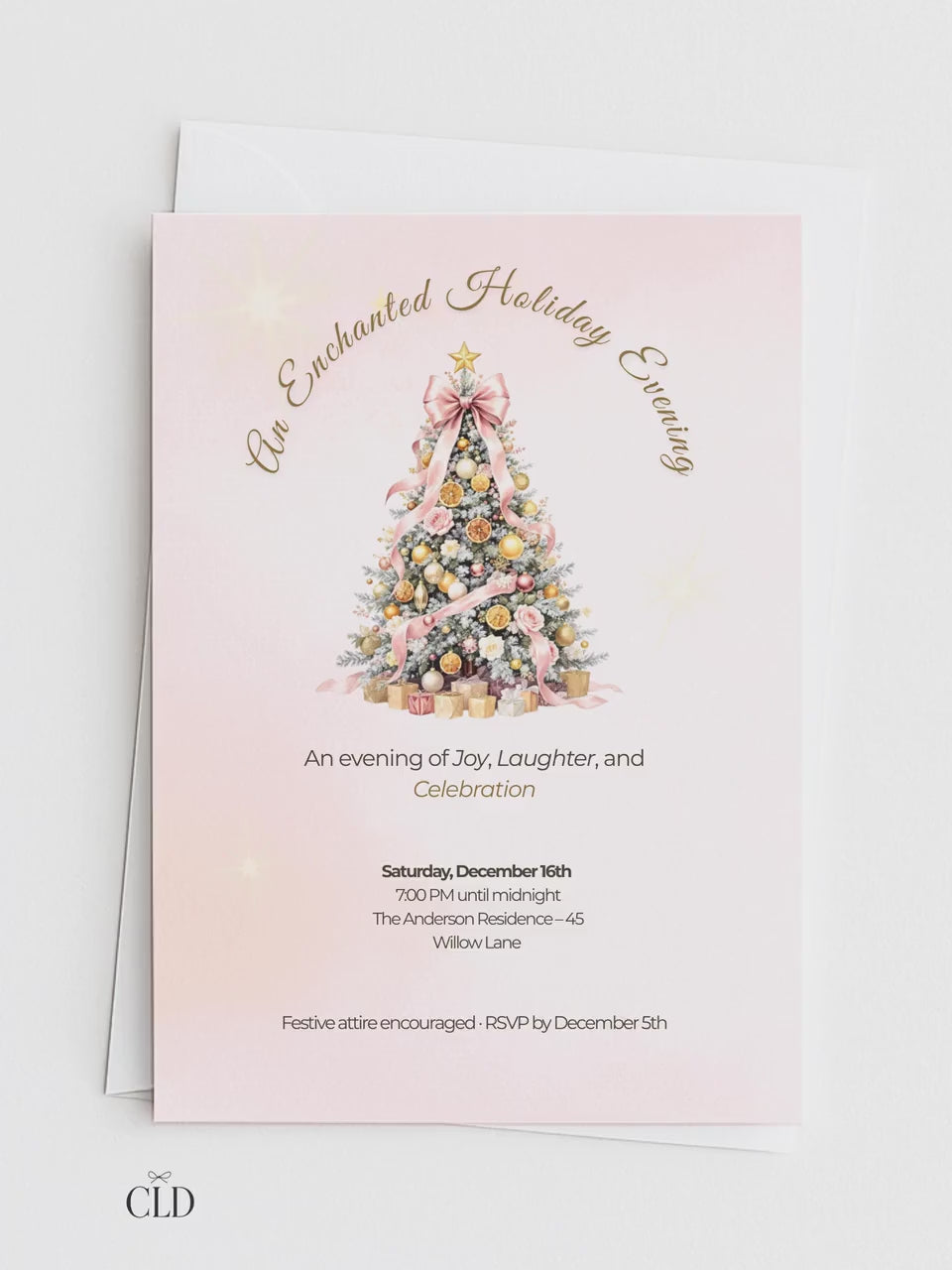 Holiday Party Invitation - Christmas Invite (Editable Canva Instant Download Template) - Printable or Digital Download