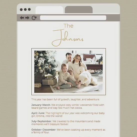 Editable Christmas Card with Newsletter - Christian Peace on Earth Dove Canva Template, Printable or Digital Holiday Greeting