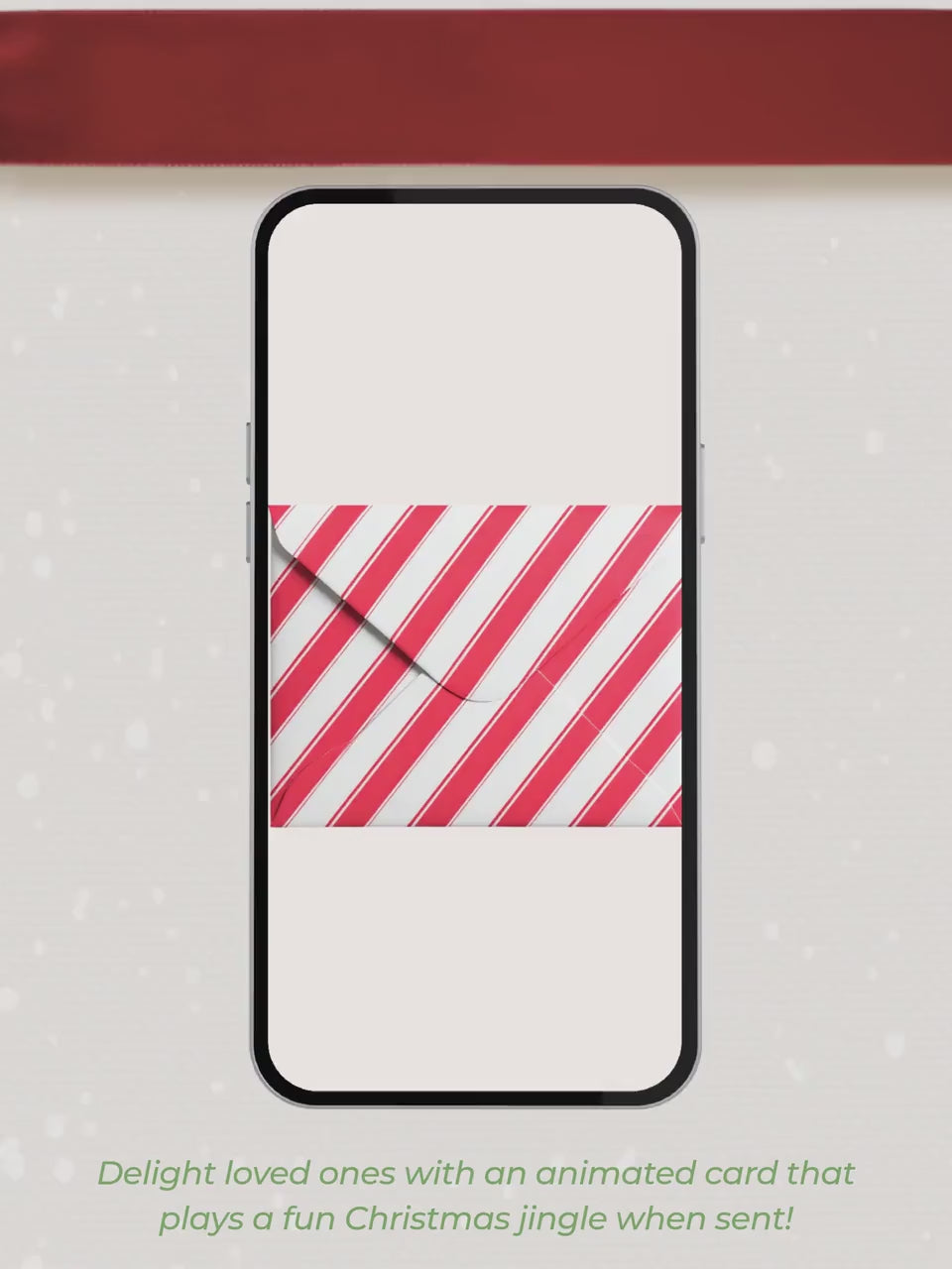 Animated Christmas Evite - Fun Reindeer Holiday Party Digital Invitation with Envelope Opening Festive Music Instant Download Canva Template