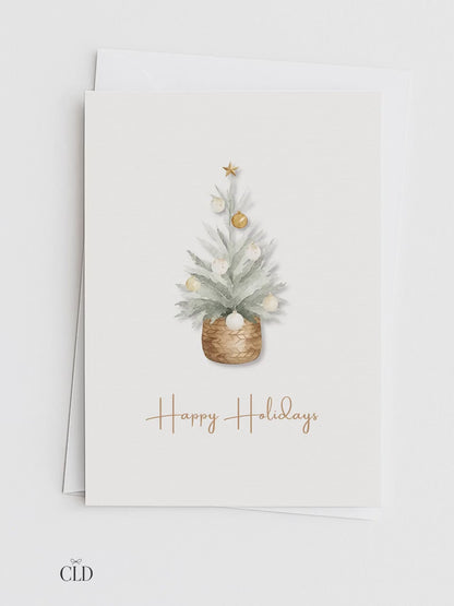 Editable Christmas Card with Newsletter Template (Printable or Digital Canva Holiday Card) - Family Photo Update, Personalized Greeting Card