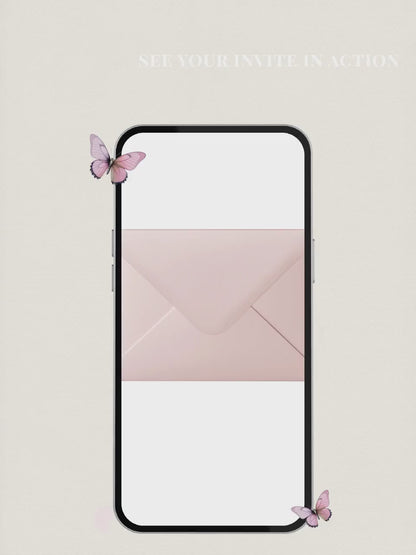 Animated Baby Shower Invitation, Butterfly Digital Evite Template, Editable Canva Video Invite, Floral Virtual Baby Shower Announcement