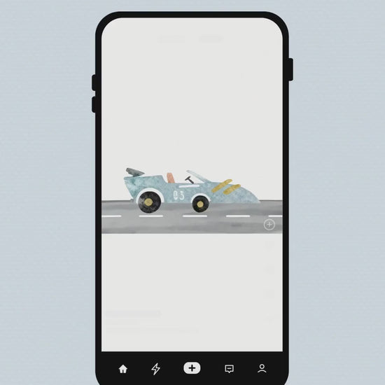 Animated Racing Car 2nd Birthday Invitation (Instant Download Editable Canva Template) Custom Digital Video Evite for Boy’s Party